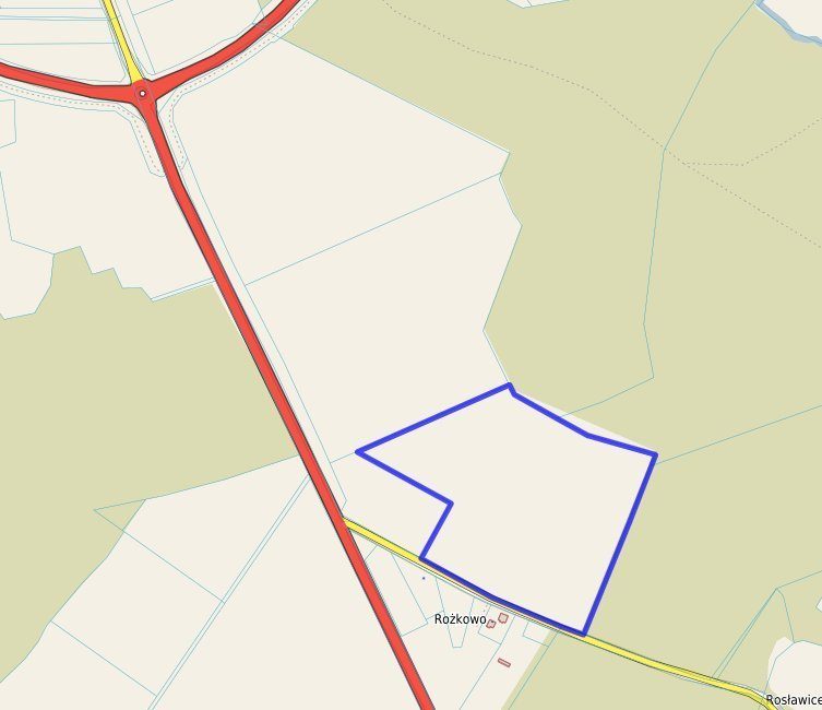 Teren inwestycyjny 8,06 ha – działka nr 36/17 w Ośnie Lubuskim, obręb Grabno