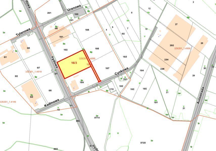 Teren inwestycyjny 2,44 ha – Działki nr 16/3, 16/11 przy ul. Cynkowej Szczecin-Dąbie